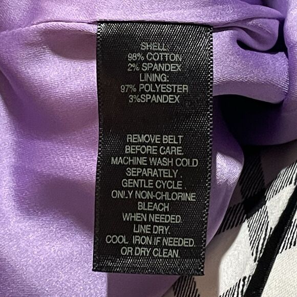 White House Black Market Modern Gingham Back Cutout Blouse Top Size 12 - Picture 11 of 11